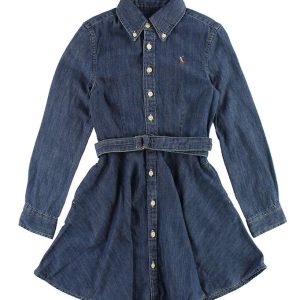 Polo Ralph Lauren Kjole - Blå Denim - 12 år (152) - Ralph Lauren Kjole