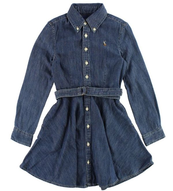 Polo Ralph Lauren Kjole - Blå Denim - 8 år (128) - Ralph Lauren Kjole