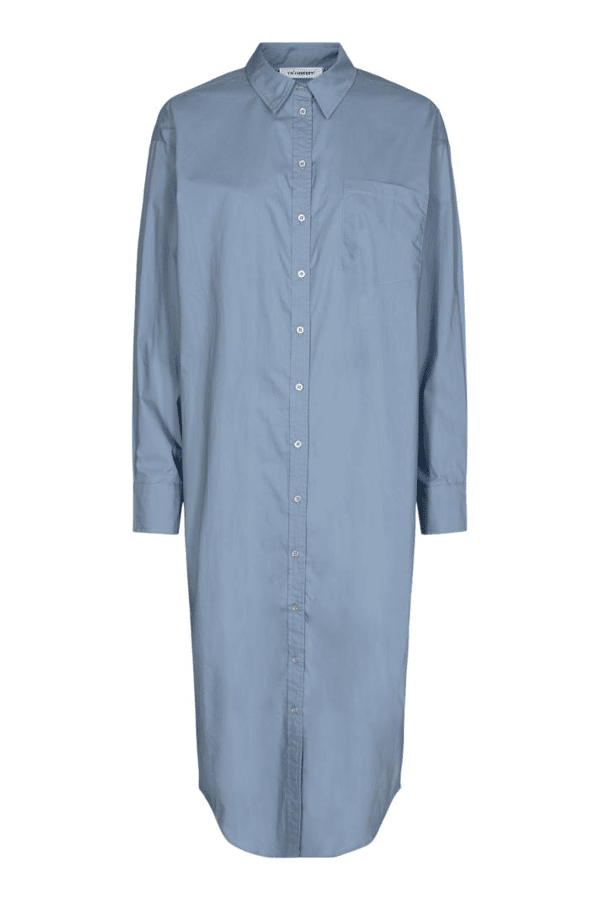 CoÂ´Couture Coriolis Oversize Skjorte Kjole, Farve: Blå, Størrelse: XS, Dame