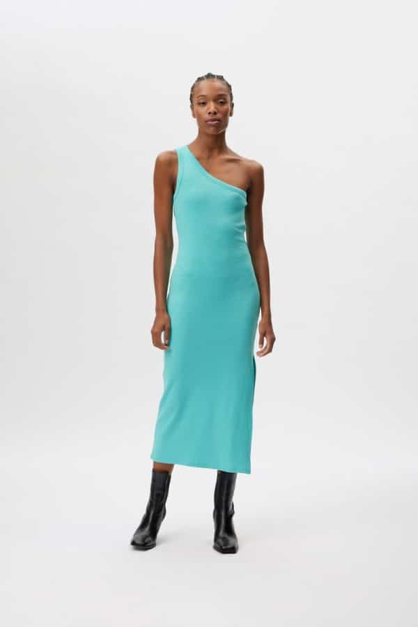 Gestuz Drewgz One Shoulder Kjole 10906 155217 Blå, Størrelse: M, Farve: Blå Turquoise, Dame