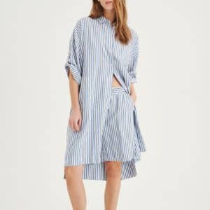 Inwear Drizal Kjole 6326 012 Blå, Størrelse: 36, Farve: Blå/Hvid, Dame