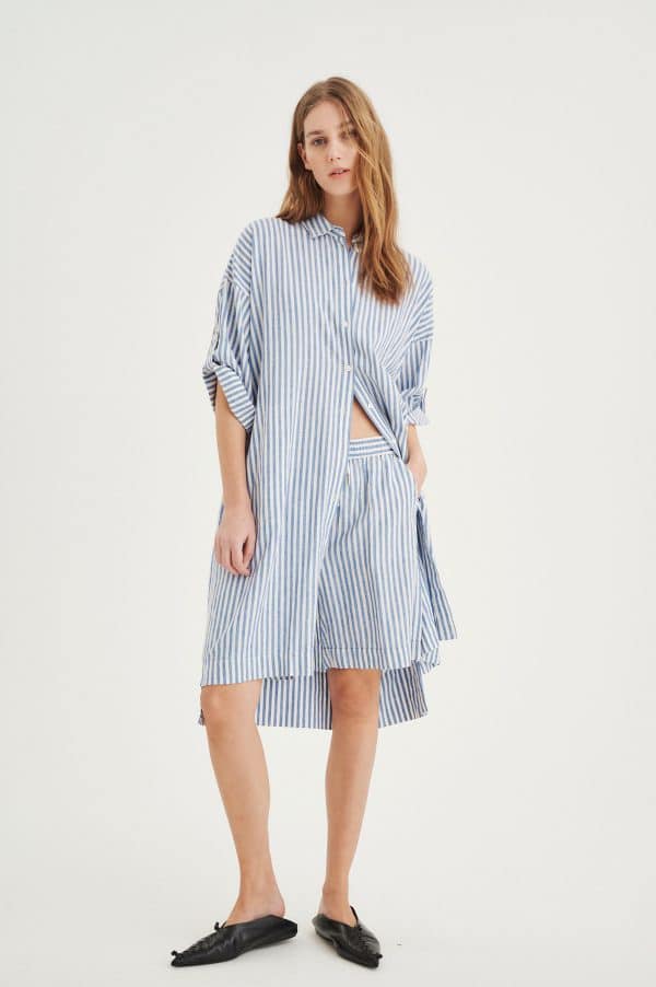 Inwear Drizal Kjole, Farve: Blå/Hvid, Størrelse: 40, Dame