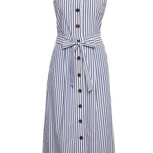 Inwear Flew Kjole 4628 Blå, Størrelse: 44, Farve: Blå/Hvid, Dame