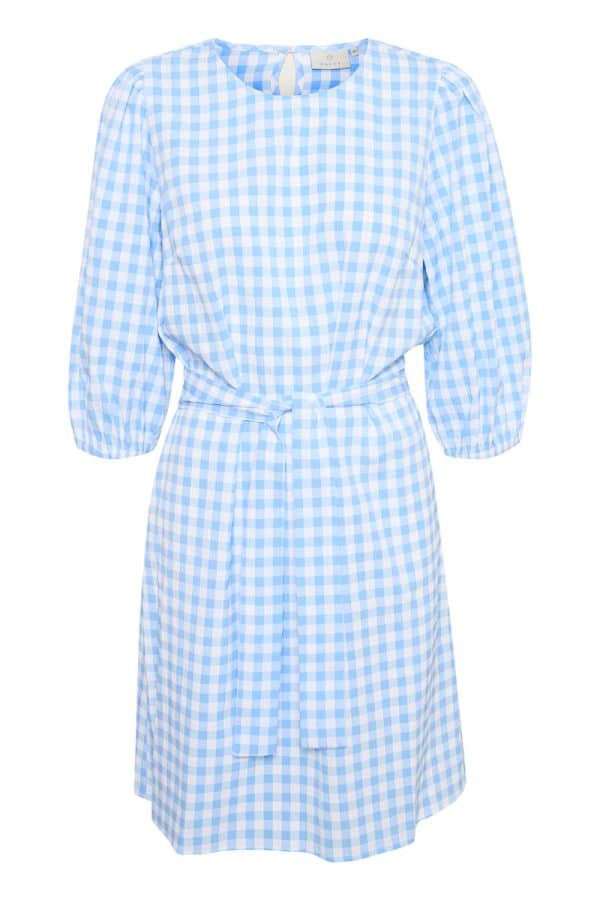Kaffe Kaflare Kjole 10506244 102360 Blå, Størrelse: 38, Farve: Blå Gingham Multicolor, Dame