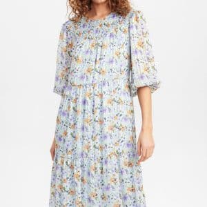 Nümph Nudyani Kjole 701881 3092, Farve: Blå, Størrelse: 38, Dame