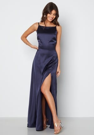 Bubbleroom Occasion Laylani Satin Gown Navy 38