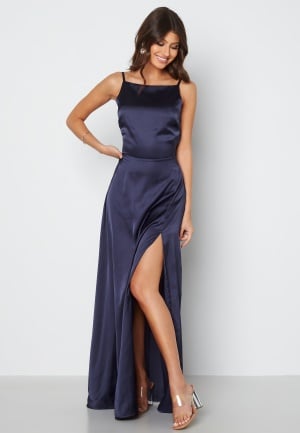 Bubbleroom Occasion Laylani Satin Gown Navy 40