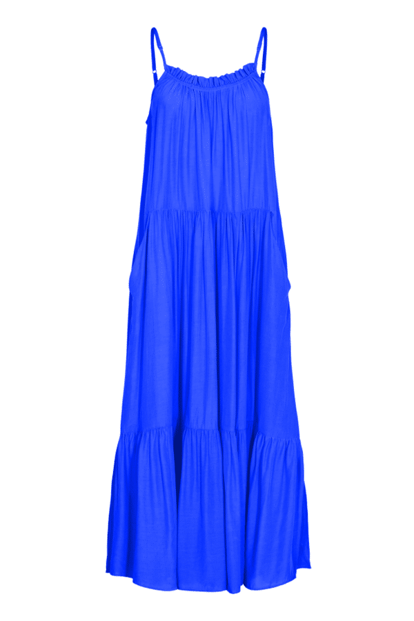 CoÂ´Couture Gulrise Greece Strap Kjole, Farve: Blå, Størrelse: S, Dame