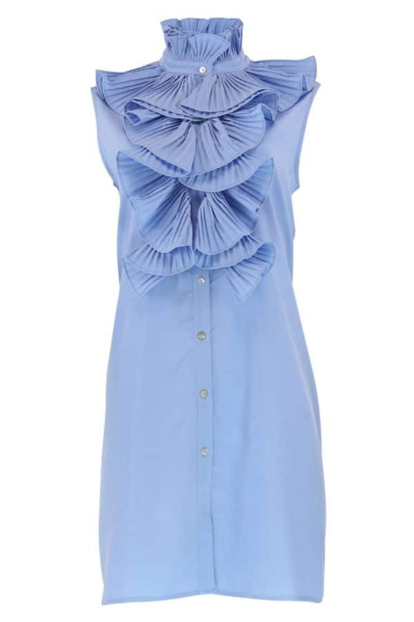 Continue - Kjole - Pernille Plisse Dress - Light Blue
