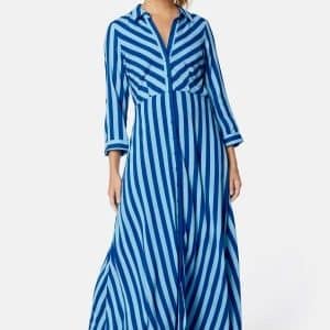 Y.A.S Savanna Long Shirt Dress Surf The Web Stripes M