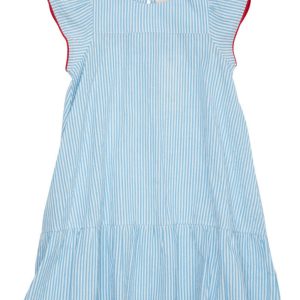Bæk og bølge kjole med flæs - SKY BLUE - 116