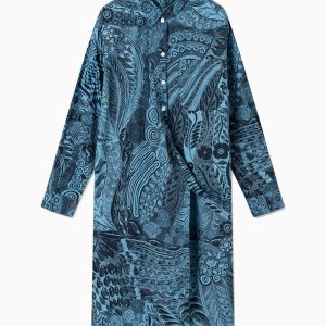 Alba printed wrap dress - Light Blue - Wood Wood - Blå L