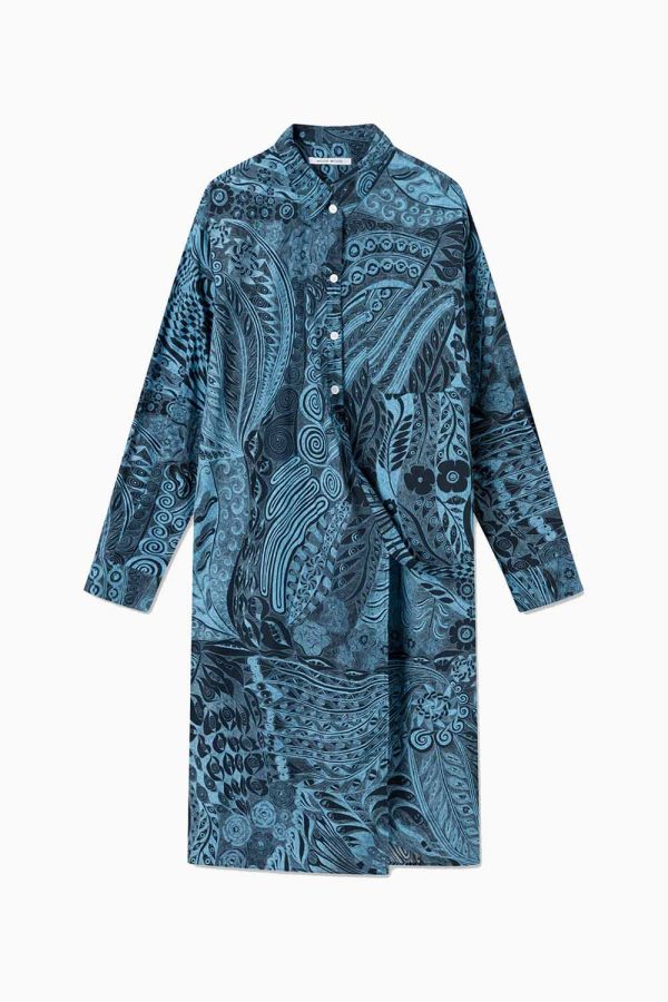 Alba printed wrap dress - Light Blue - Wood Wood - Blå L