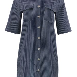 Continue - Kjole - Kajsa Striped Dress - 204 Denim
