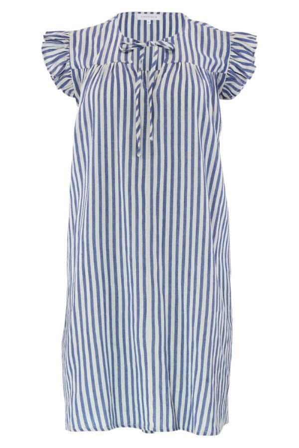 Continue - Kjole - Lilli Dress Stripe - Blue Stripe