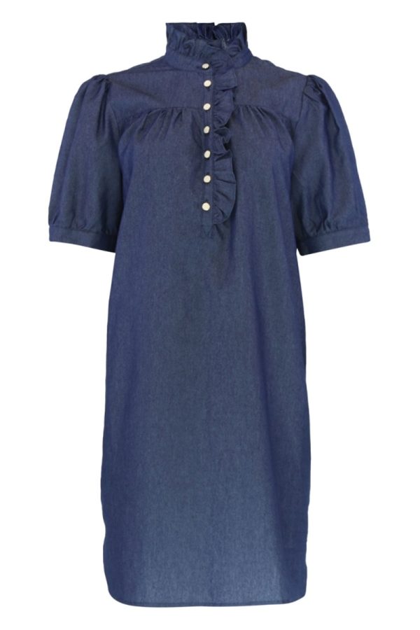 Continue - Kjole - Arianna SS Dress - Dark Blue Chambre