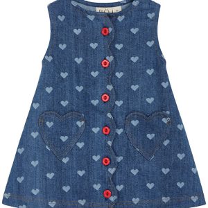 Flöss Kjole - Lollo - Blue Denim/Hearts