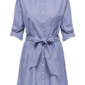 JDY - Kjole - JDY Hall 3/4 Shirt Dress - Wedgewood