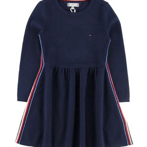 Tommy Hilfiger Kjole - Global Stripe - Navy