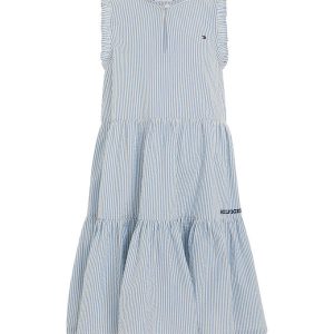 Tommy Hilfiger Kjole - Seersucker - Blue Spell Stripe