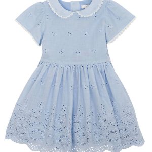 Livly Kjole - Fanny - Embroidery Blue