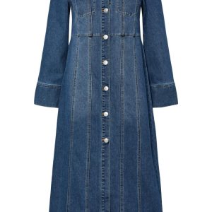 Pieces Kjole - Femma - Medium Blue Denim