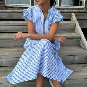 Continue Kjole - Bea - Blue Stripe