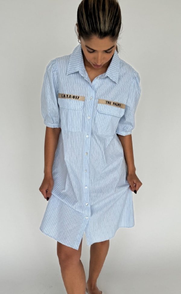 Continue Kjole - Mili Stripe - Blue Stripe
