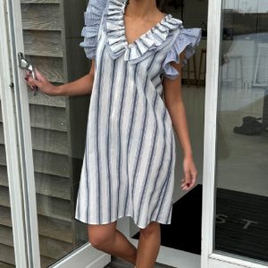 Continue Kjole - Tilde - Blue Stripe Mix