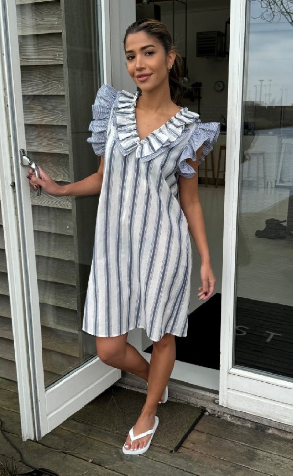 Continue Kjole - Tilde - Blue Stripe Mix