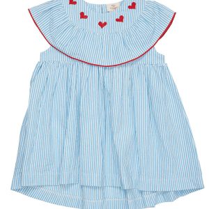 Copenhagen Colors Kjole - Sky Blue/Cream Stripe