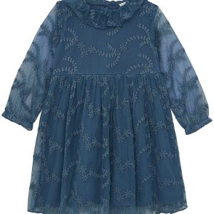 Creamie Kjole - Dress Mesh - Bering Sea