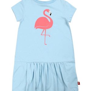 DYR-Cph Kjole - Dyrperky - Baby Blue Flamingo