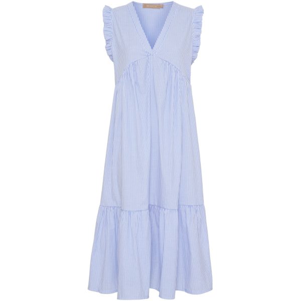 Marta du Chateau dame kjole MdcElma 5795 - Blue Stripe