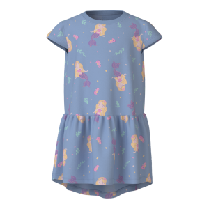NAME IT Kortærmet Kjole Vigga Chambray Blue Havfruer