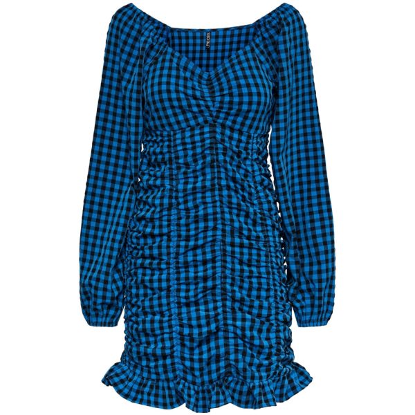 Pieces kjole PCNOELIA - Blue Aster Check
