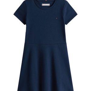 Tommy Hilfiger Kjole - Essential Skater - Dark Night Navy