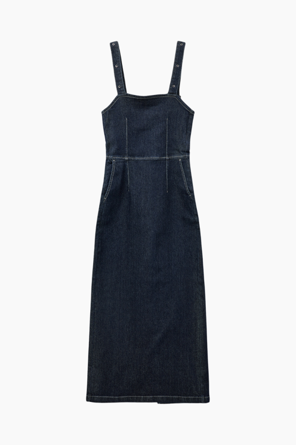 Ulrika-BL Dress - Rinse - Blanche - Blå L