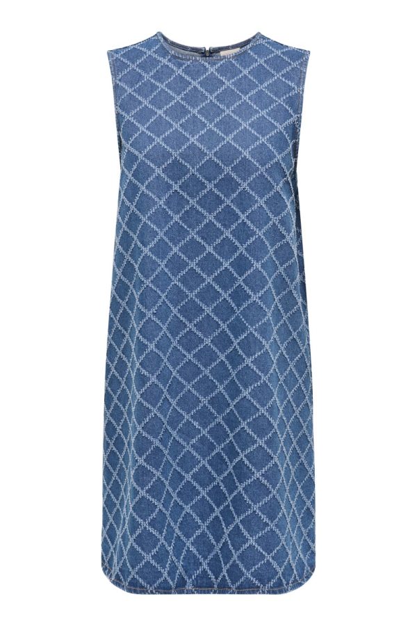 JDY - Kjole - Emilie-Sabrina S/L Dress - Medium Blue Denim