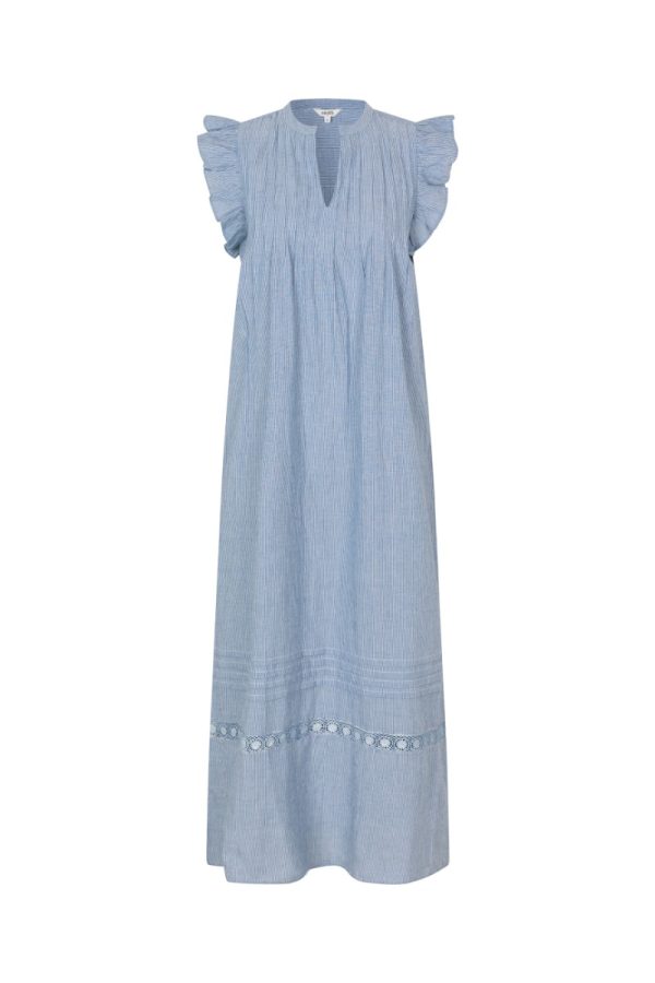 MbyM - Kjole - Gemala X-Long-M - Blue White Stripe