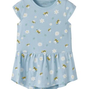 Name It Kjole - NmfVigga - Noss - Cool Blue/Bubblebee