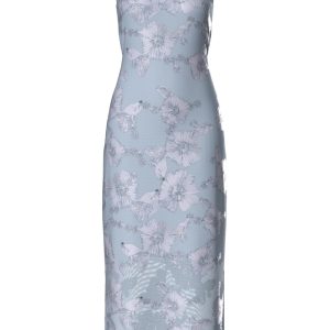 Y.A.S - Kjole - Yas Floree Sl Long Dress S. - Show Halogen Blue