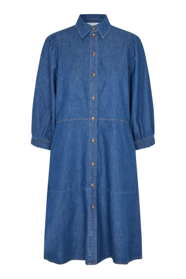 Ballotine denimkjole - Denim Blue
