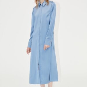 Collared Midi kjole - Infinity Blue