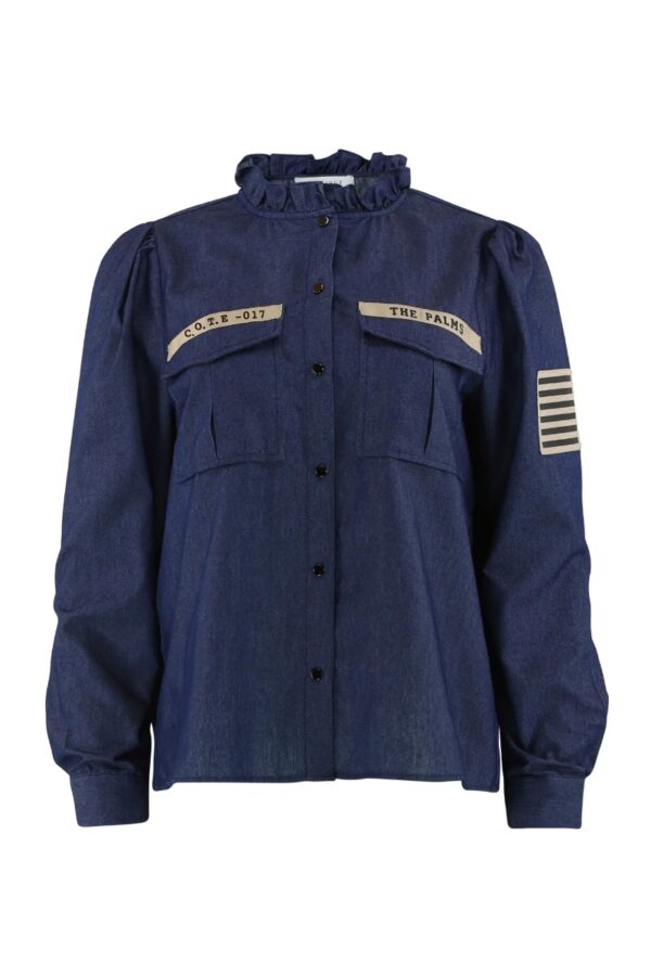 Continue - Bluse - Mili Patch Chambre - Denim blue