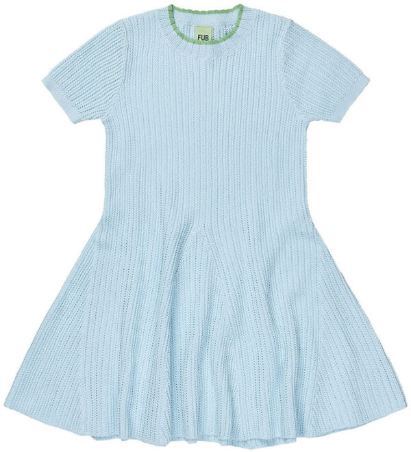 FUB Kjole - Strik - Pointelle - Light Blue