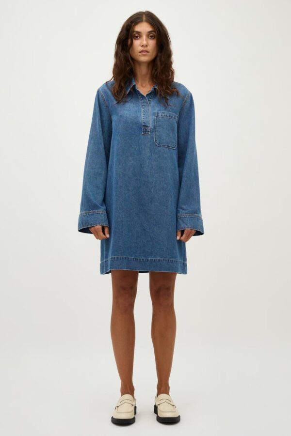 Fialeo denimkjole - 951 Mid vintage blue