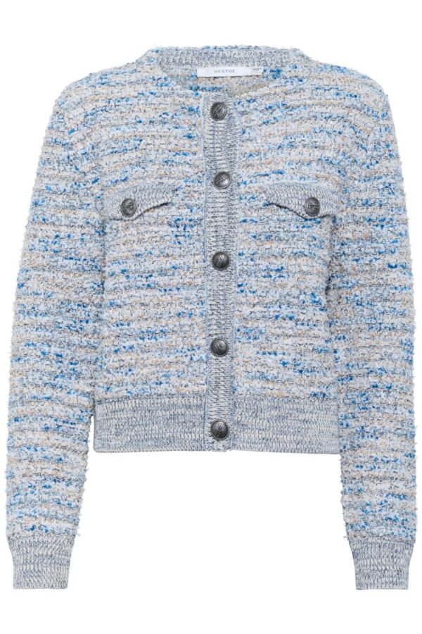 Gestuz - Cardigan - GZcannie Cardigan - Blue White mix (Levering midt juli)