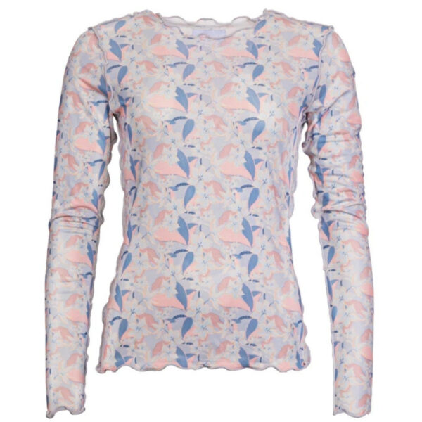 Liberté dame mesh top 24086 - LIGHT BLUE ROSE LEAF