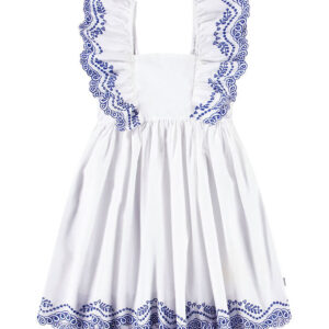 Molo Kjole - Clementine - Crisp White m. Broderinger
